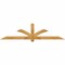Ekena Millwork Redmond Rough Sawn Timber Gable Bracket, Western Red Cedar, 84"W x 21"H x 2"D x 4"F, 6/12 Pitch GBW084X21X0204RED00RWR - alternate 1